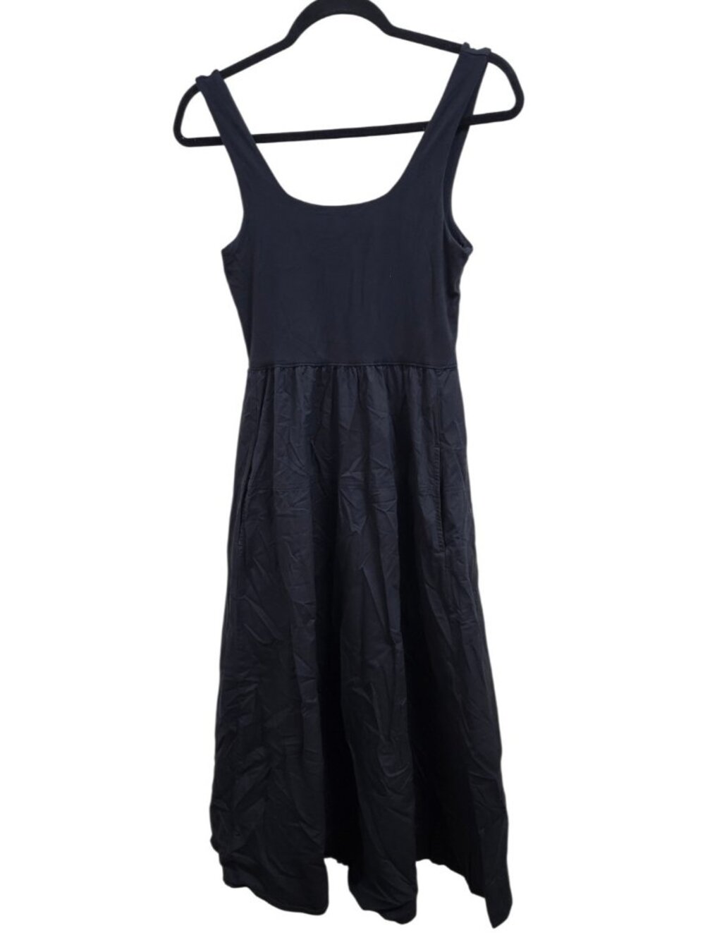 Everlane The Riviera Black Fit & Flare Midi Dress Pockets Size S - Picture 2 of 13